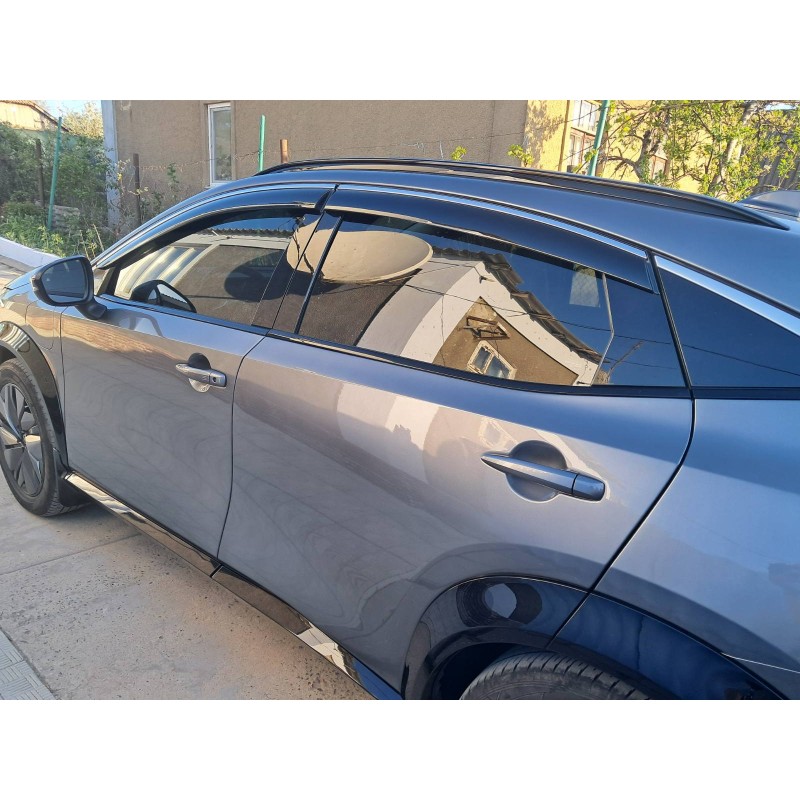 Ветровики с хромом Niken Luxury (4 шт) для Nissan Ariya