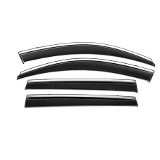 Ветровики с хромом Niken Luxury (4 шт, Long) для Toyota Rav 4 2006-2013 гг
