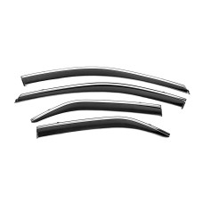 Ветровики с хромом Niken Luxury (2011-2018 EU/2011-2014 USA, 4 шт) для Toyota Camry 2011-2018 гг