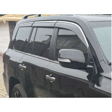 Ветровики с хромом Niken Luxury (6 шт) для Lexus LX570 / 450d
