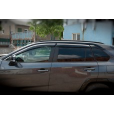 Вітровики з хромованим молдингом Niken Luxury (6 шт) для Toyota Rav 4 2019- рр