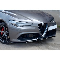Передняя Lip накладка DPT (2016-2019, черный глянец) для Alfa Romeo Giulia