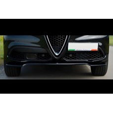 Передний лип-спойлер DPT V-1 (ABS, черный глянец) для Alfa Romeo Stelvio 2016- гг