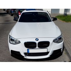 Передня Lip накладка DPT V-1 (Для M Performance, чорний глянець, 2 шт) для BMW 1 серія F20/21 2011-2019 рр