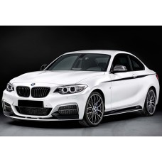 Передня Lip накладка DPT V-2 (Для M Performance , чорний глянець) для BMW 2 серія F22/23 2014-2021 рр