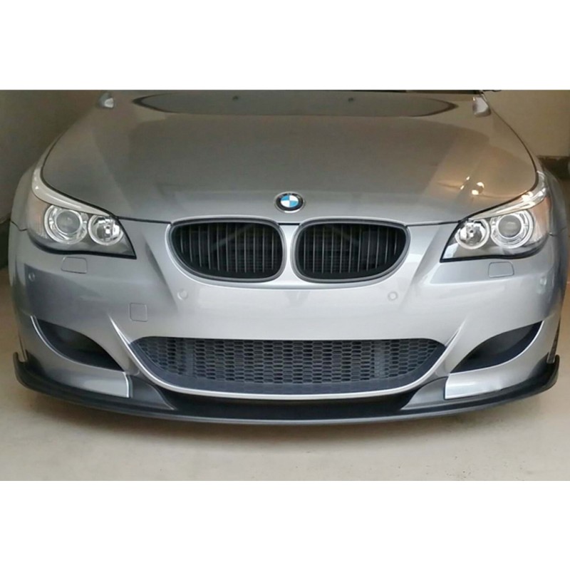 Передня Lip накладка DPT (З плавниками, для M5 Hamann, чорний глянець) для BMW 5 серія E-60/61 2003-2010 рр