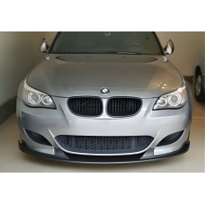 Передня Lip накладка DPT (З плавниками, для M5 Hamann, чорний глянець) для BMW 5 серія E-60/61 2003-2010 рр