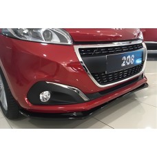 Передняя Lip накладка DPT (черный глянец) для Peugeot 208 2012-2019 гг