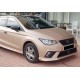 Передня Lip накладка DPT V-3 (чорний глянець) для Seat Ibiza 2010-2017 рр