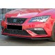 Передняя Lip накладка DPT (Cupra, 2017-2020, черный глянец) для Seat Leon