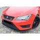 Передня Lip накладка DPT (Cupra, 2013-2016, чорний глянець) для Seat Leon рр