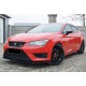 Передня Lip накладка DPT (Cupra, 2013-2016, чорний глянець) для Seat Leon рр