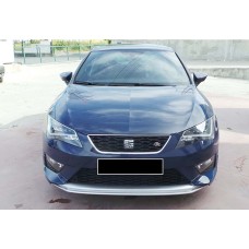 Передняя Lip накладка DPT V-2 (2013-2016, черный глянец) для Seat Leon
