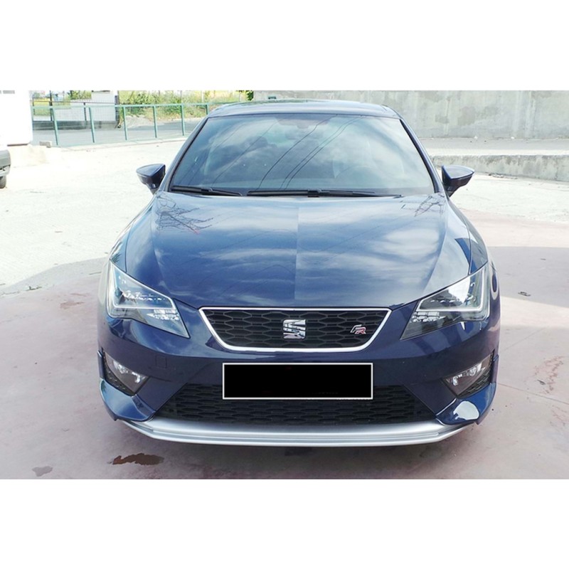 Передня Lip накладка DPT V-2 (2013-2016, чорний глянець) для Seat Leon рр