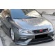 Передня Lip накладка DPT V-2 (2017-2020, чорний глянець) для Seat Leon рр