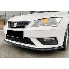 Передняя Lip накладка DPT V-4 (2017-2020, черный глянец) для Seat Leon