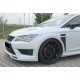 Передня Lip накладка DPT V-5 (2017-2020, чорний глянець) для Seat Leon рр