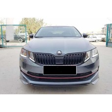 Передня Lip накладка DPT V-1 (2017-2019, Під фарбування) для Skoda Octavia III A7 рр
