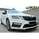Передня Lip накладка DPT V-3 (2013-2017 RS, чорний глянець) для Skoda Octavia III A7 рр