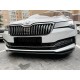 Передня Lip накладка DPT V-2 (2015-2020, чорний глянець) для Skoda Superb рр