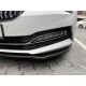 Передня Lip накладка DPT V-2 (2015-2020, чорний глянець) для Skoda Superb рр