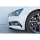 Передні Lip накладка на бампер DPT V-4 (2015-2020, чорний глянець) для Skoda Superb рр