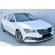 Передні Lip накладка на бампер DPT V-4 (2015-2020, чорний глянець) для Skoda Superb рр