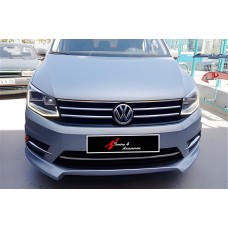 Передняя Lip накладка DPT (черный глянец) для Volkswagen Caddy 2015-2020 гг