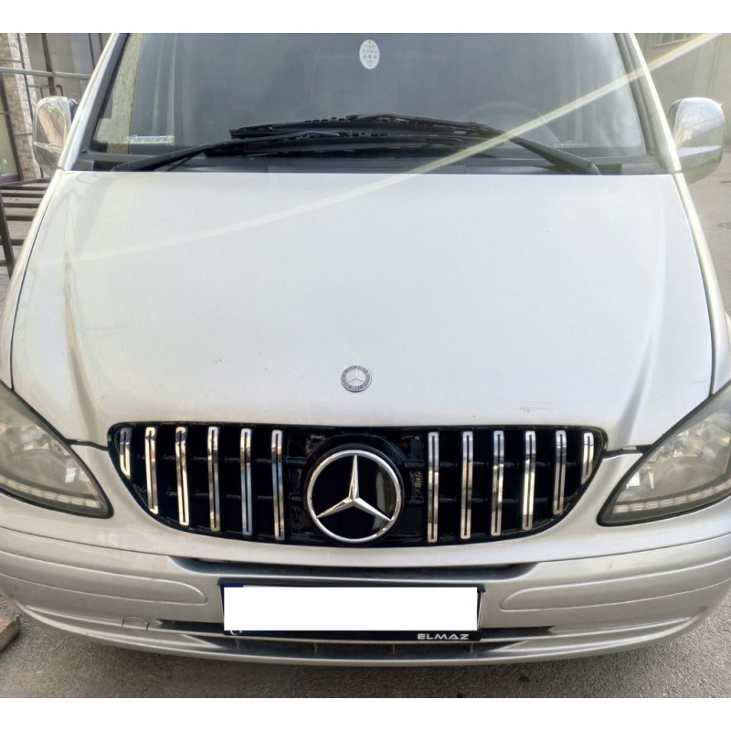 Передняя решётка 2004-2010 гг. GT Chrome Eco для Mercedes Vito W639