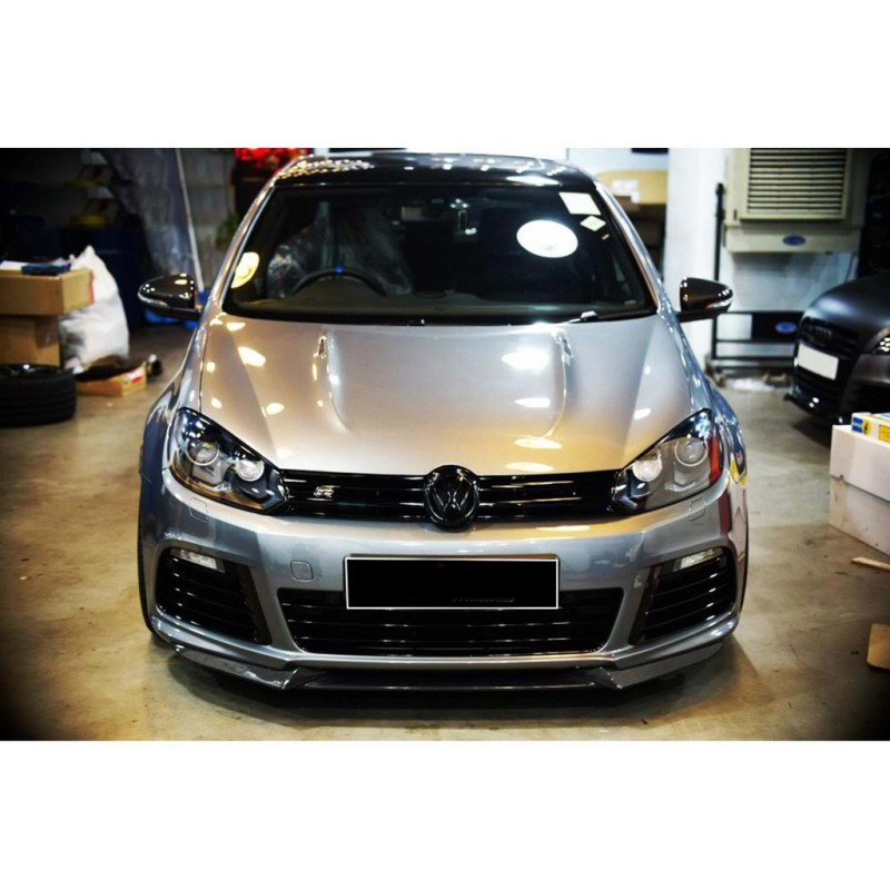 Передня Lip накладка DPT V-1 (чорний глянець) для Volkswagen Golf 6