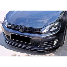 Передняя Lip накладка DPT V-2 (для GTI, черный глянец) для Volkswagen Golf 6