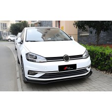 Передня Lip накладка DPT V-2 (2017-2019, чорний глянець) для Volkswagen Golf 7/E-Golf рр