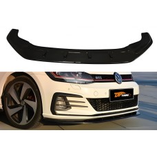 Передня Lip накладка DPT V-1 (для GTI, 2017-2019, чорний глянець) для Volkswagen Golf 7/E-Golf