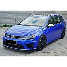 Передня Lip накладка DPT V-2 (для R / R-Line HB, 2012-2017, чорний глянець) для Volkswagen Golf 7/E-Golf