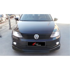 Передняя Lip накладка DPT V-1 (черный глянец) для Volkswagen Jetta 2011-2018 гг