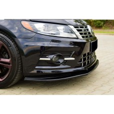 Передняя Lip накладка DPT (для R-Line, 2008-2011, черный глянец) для Volkswagen Passat СС 2008- гг