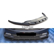Передня Lip накладка DPT V-1 (2015-2019, чорний глянець) для Volkswagen Passat B8 рр