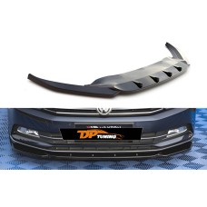 Передня Lip накладка DPT V-1 (2015-2019, чорний глянець) для Volkswagen Passat B8 рр