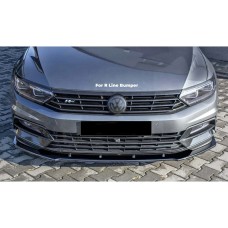 Передняя Lip накладка DPT V-1 (для R-Lİne, 2015-2019, черный глянец) для Volkswagen Passat B8