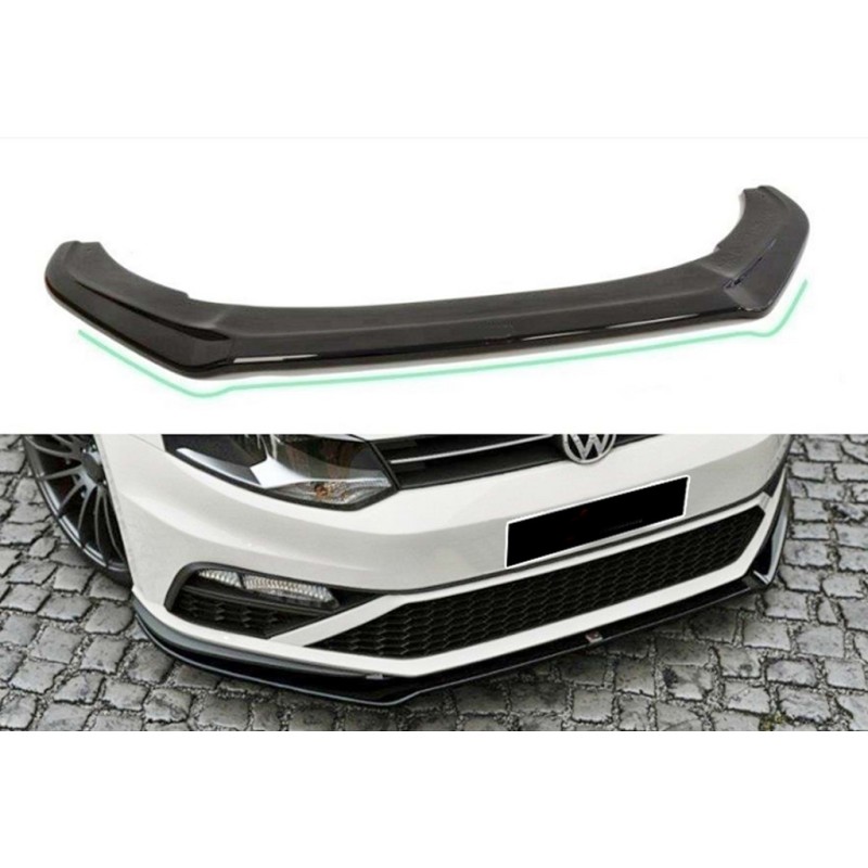 Передня Lip накладка DPT (для GTI, 2014-2017, чорний глянець) для Volkswagen Polo рр
