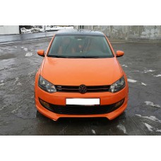 Передня Lip накладка DPT (2009-2013, чорний глянець) для Volkswagen Polo рр