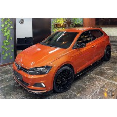 Передня Lip накладка DPT V-1 (чорний глянець) для Volkswagen Polo 2017- рр