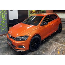 Передняя Lip накладка DPT V-1 (черный глянец) для Volkswagen Polo 2017- рр