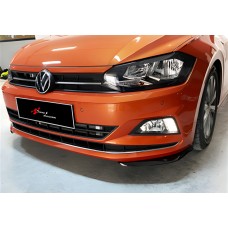 Передняя Lip накладка DPT V-2 (черный глянец) для Volkswagen Polo 2017- рр