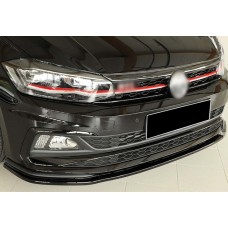 Передняя Lip накладка DPT V-1 (для GTI, черный глянец) для Volkswagen Polo 2017- рр