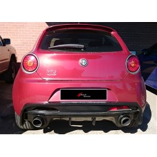 Задній дифузор DPT (чорний глянець) для Alfa Romeo MiTo