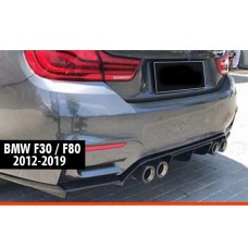 Задний диффузор DPT V-2 (для Vorstainer, черный глянец) для BMW 3 серия F-30/31/34 2012-2019 гг