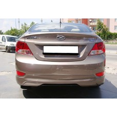 Задній дифузор DPT (чорний глянець) для Hyundai Accent 2011-2017 рр