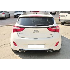 Задний диффузор DPT V-2 (черный глянец) для Hyundai I-30 2012-2017 гг