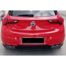 Задний диффузор DPT V-1 (HB, черный глянец) для Opel Astra K 2016-2021 гг